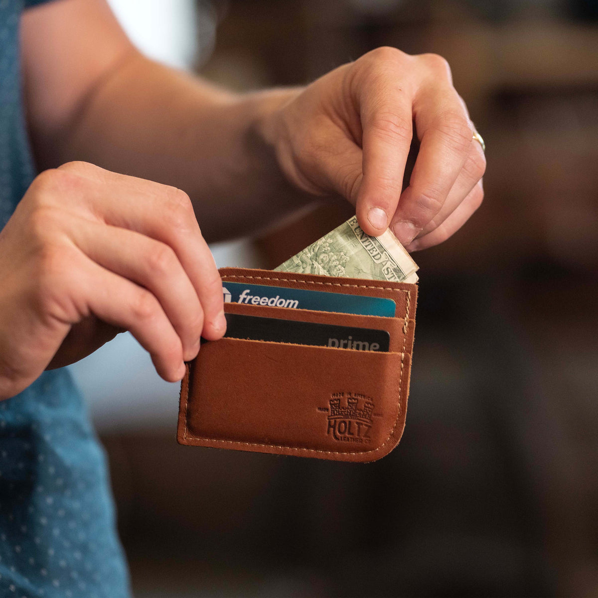 The Clark Personalized Fine Leather Front Pocket Wallet