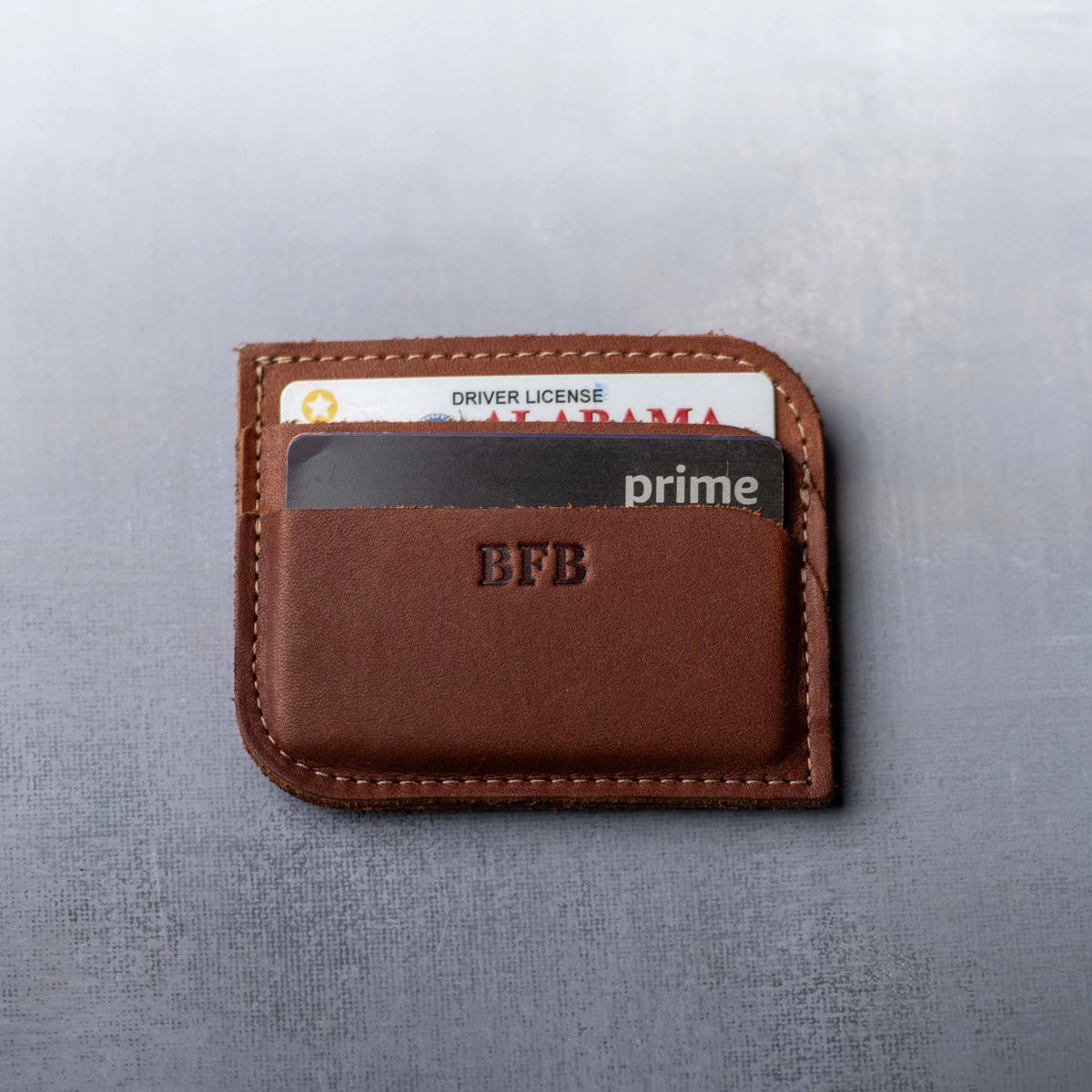 The Clark Personalized Fine Leather Front Pocket Wallet