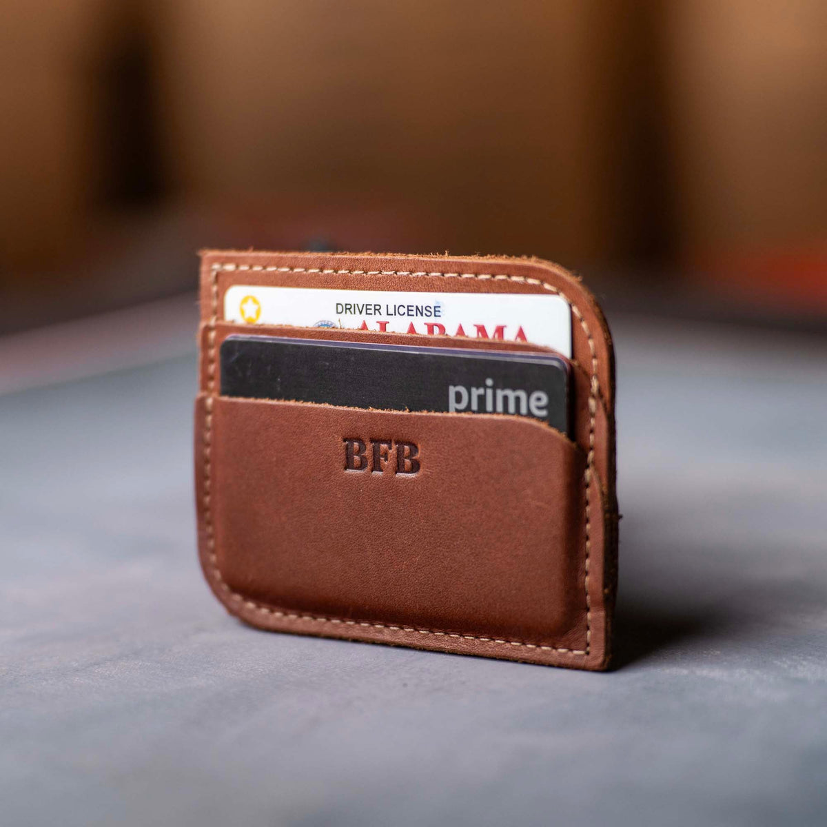 The Clark Personalized Fine Leather Front Pocket Wallet