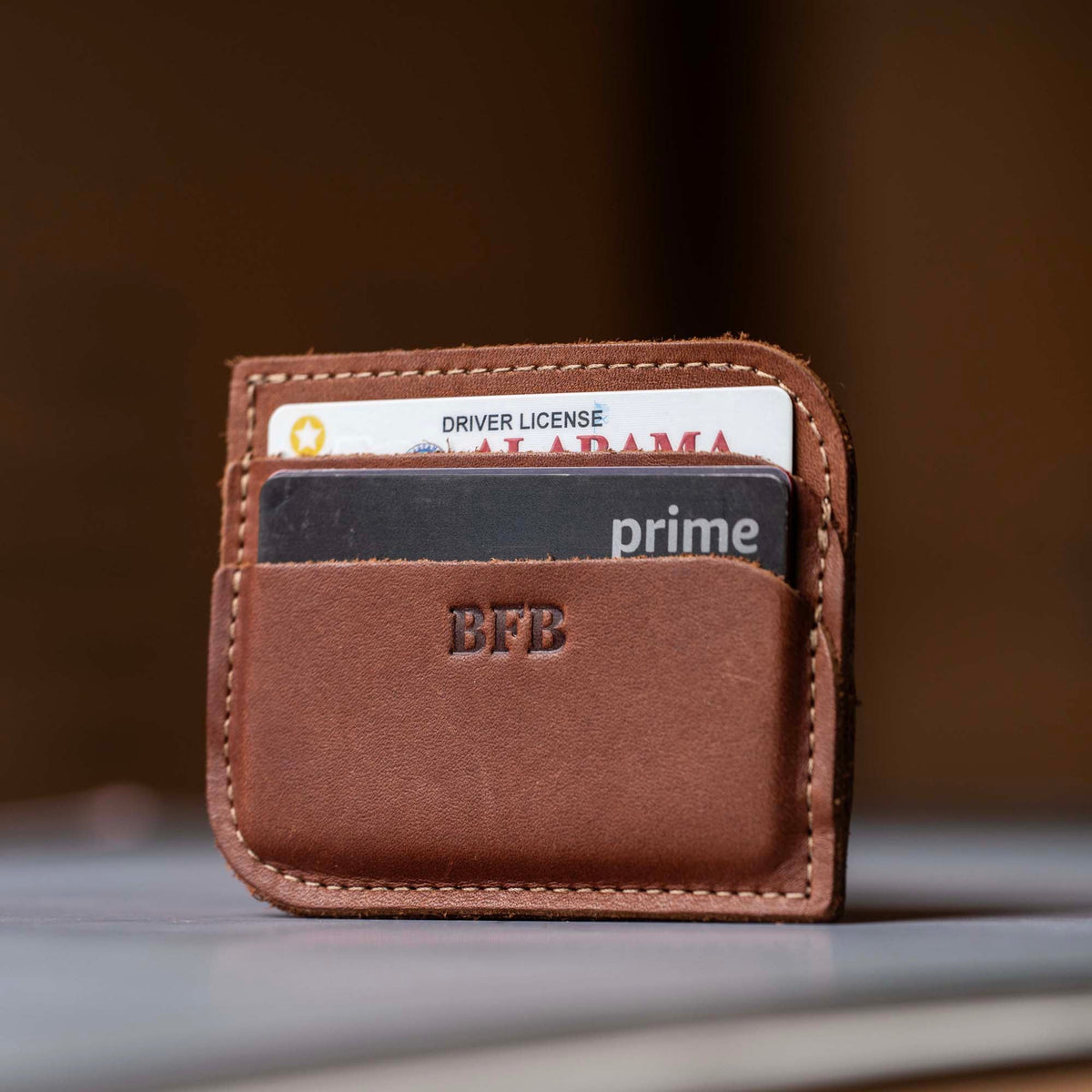 The Clark Personalized Fine Leather Front Pocket Wallet