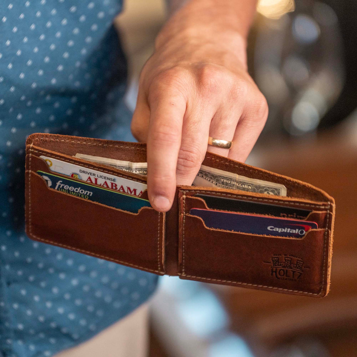 The Slim Dixie Fine Leather BiFold Wallet