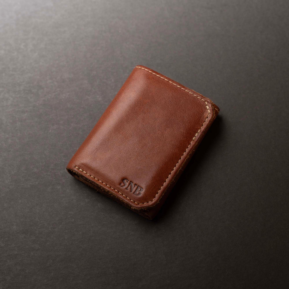 The Trifecta Personalized Leather Tri-Fold Wallet with ID Slot