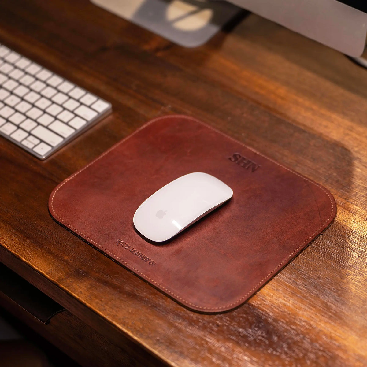 The Architect Personalized Fine Leather Mouse Pad Mousepad Office Accessories